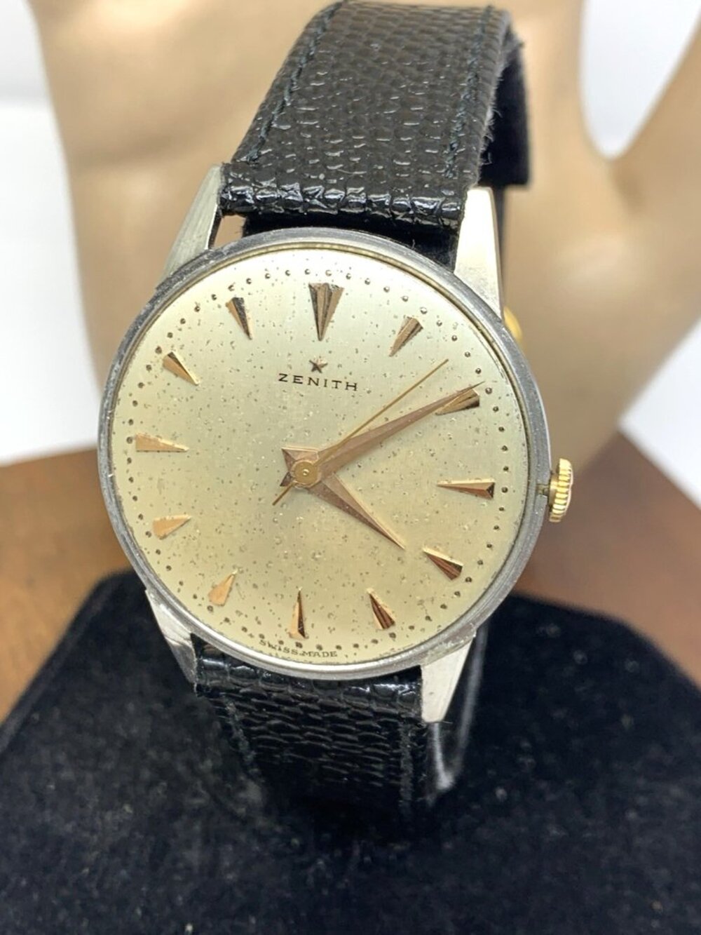 Zenith Men's Watch Vintage 120 Swiss Manual Wind Silver Dial FOR REPAIR PARTS